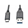 Eaton Tripp Lite Series USB-C to USB-A Cable (M/M), USB 3.2 Gen 1 (5 Gbps), Thunderbolt 3 Compatible, 3 ft. (0.91 m)