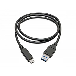 Eaton Tripp Lite Series USB-C to USB-A Cable (M/M), USB 3.2 Gen 2 (10 Gbps), USB-IF Certified, Thunderbolt 3 Compatible,