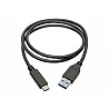 Eaton Tripp Lite Series USB-C to USB-A Cable (M/M), USB 3.2 Gen 2 (10 Gbps), USB-IF Certified, Thunderbolt 3 Compatible,