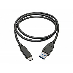 Eaton Tripp Lite Series USB-C to USB-A Cable (M/M), USB 3.2 Gen 2 (10 Gbps), USB-IF Certified, Thunderbolt 3 Compatible,