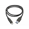 Eaton Tripp Lite Series USB-C to USB-A Cable (M/M), USB 3.2 Gen 2 (10 Gbps), USB-IF Certified, Thunderbolt 3 Compatible,