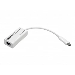 Tripp Lite USB-C to Gigabit Ethernet NIC Network Adapter 10/100/1000 Mbps White