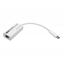 Tripp Lite USB-C to Gigabit Ethernet NIC Network Adapter 10/100/1000 Mbps White