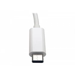 Tripp Lite USB-C to Gigabit Ethernet NIC Network Adapter 10/100/1000 Mbps White