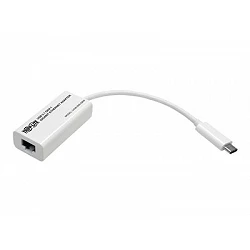 Tripp Lite USB-C to Gigabit Ethernet NIC Network Adapter 10/100/1000 Mbps White