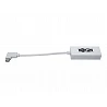 Tripp Lite USB C to Gigabit Adapter Converter USB 3.1 Gen 1 Right-Angle White 6in USB Type C to Ethernet Network Adapter