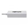 Tripp Lite USB C to Gigabit Adapter Converter USB 3.1 Gen 1 Right-Angle White 6in USB Type C to Ethernet Network Adapter