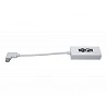 Tripp Lite USB C to Gigabit Adapter Converter USB 3.1 Gen 1 Right-Angle White 6in USB Type C to Ethernet Network Adapter