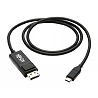 Tripp Lite USB C to DisplayPort Adapter Cable USB 3.1 Gen 1 Locking 4K USB Type-C to DP, USB C to DP, 3ft