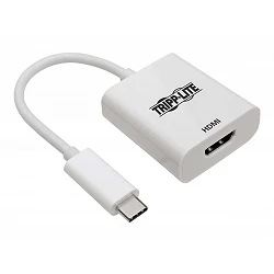 Tripp Lite USB C to HDMI 4K Adapter Converter USB Type C 3.1 Thunderbolt 3 Compatible M/F White 6in