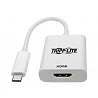 Tripp Lite USB C to HDMI 4K Adapter Converter USB Type C 3.1 Thunderbolt 3 Compatible M/F White 6in