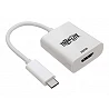 Tripp Lite USB C to HDMI 4K Adapter Converter USB Type C 3.1 Thunderbolt 3 Compatible M/F White 6in