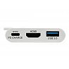 Tripp Lite USB C to HDMI Multiport Video Adapter Converter 1080p w/ USB-A Hub & USB-C PD Charging, Thunderbolt 3 Compati