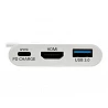 Tripp Lite USB C to HDMI Multiport Video Adapter Converter 1080p w/ USB-A Hub & USB-C PD Charging, Thunderbolt 3 Compati