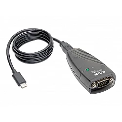 Tripp Lite USB-C to Serial Adapter (DB9) - Keyspan, High-Speed (M/M), Detachable Cable, TAA