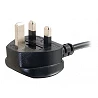 C2G 10m 18 AWG UK 90° Power Cord (IEC320C13R to BS 1363)