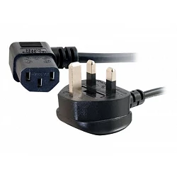 C2G 10m 18 AWG UK 90° Power Cord (IEC320C13R to BS 1363)