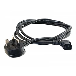 C2G 10m 18 AWG UK 90° Power Cord (IEC320C13R to BS 1363)