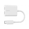 Belkin Connect Audio + Charge - Adaptador de carga/auriculares USB-C a USB-C