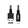 Eaton Tripp Lite Series Heavy-Duty USB-A to Lightning Sync/Charge Cable, MFi Certified