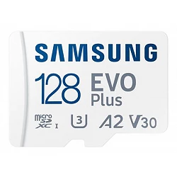 Samsung EVO Plus MB-MC128S - Tarjeta de memoria flash (adaptador microSDXC a SD Incluido)