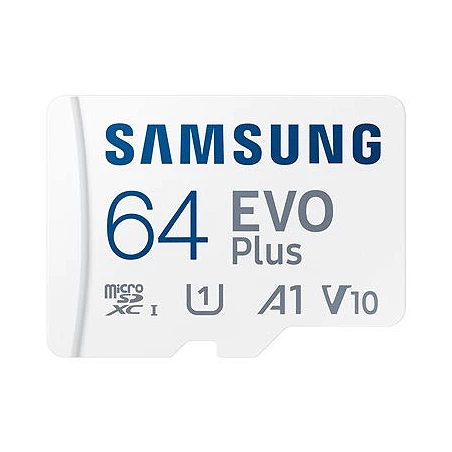 Samsung EVO Plus MB-MC64S - Tarjeta de memoria flash (adaptador microSDXC a SD Incluido)