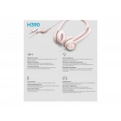 Logitech H390 - Auricular - en oreja - cableado