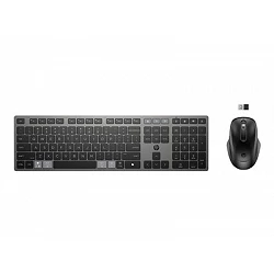 HP 725 - Juego de teclado y ratón - multi-device, rechargeable, powered by SuperCapacitor